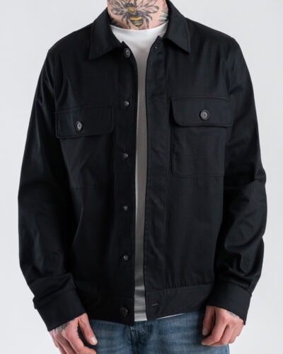 IMPERIAL Giacca/camicia regular in cotone con tasche frontali V7564DIAZ Nero