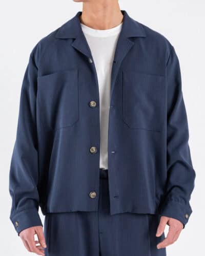 IMPERIAL Giacchetta da coordinato over in poliviscosa con bottoni e tasconi frontali VL41LBR Navy