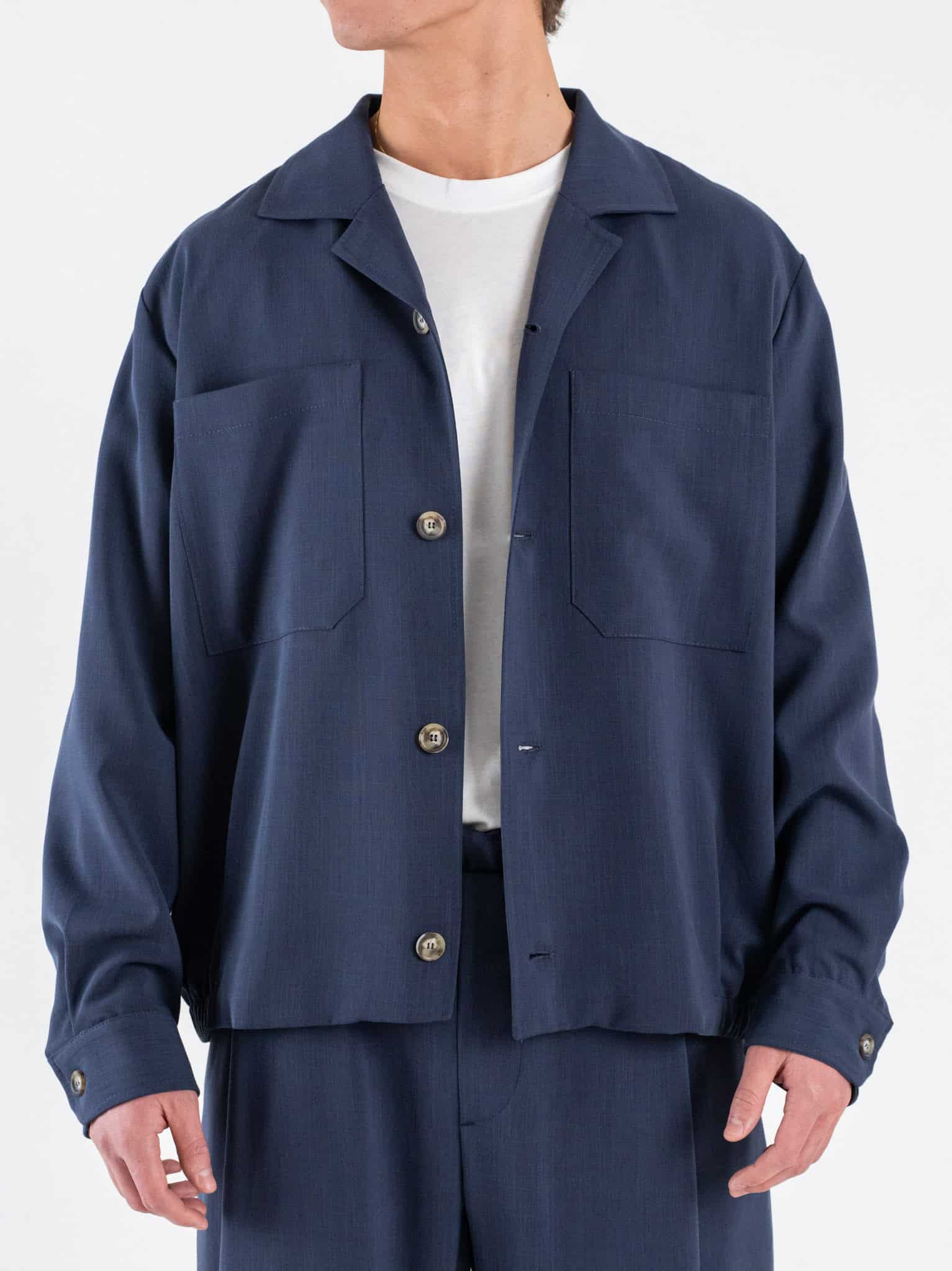 IMPERIAL Giacchetta da coordinato over in poliviscosa con bottoni e tasconi frontali VL41LBR Navy