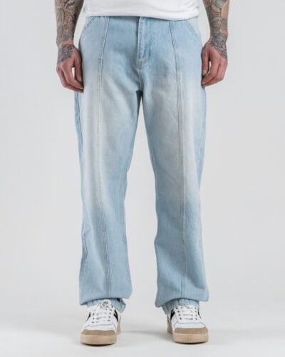 IMPERIAL Jeans Baggy con cuciture a contrasto frontali P860111011 Azzurro Chiaro