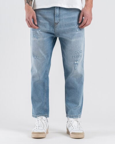IMPERIAL Jeans cropped con finte rotture P8379WIDE Azzurro