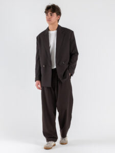 IMPERIAL Pantalone baggy da abito PE6ILBQ Caffè (1)