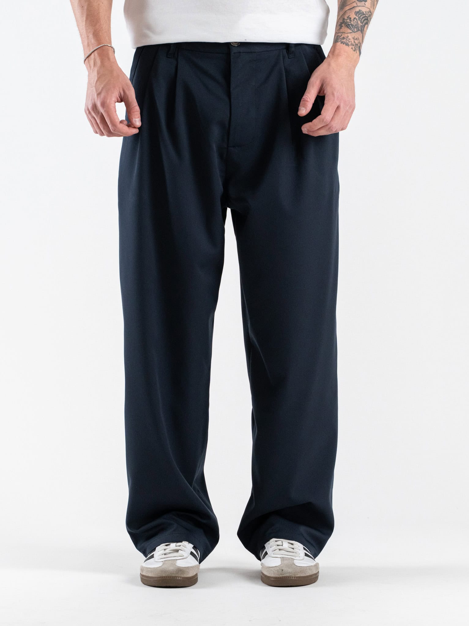 IMPERIAL Pantalone baggy da abito PE6ILBQ Navy