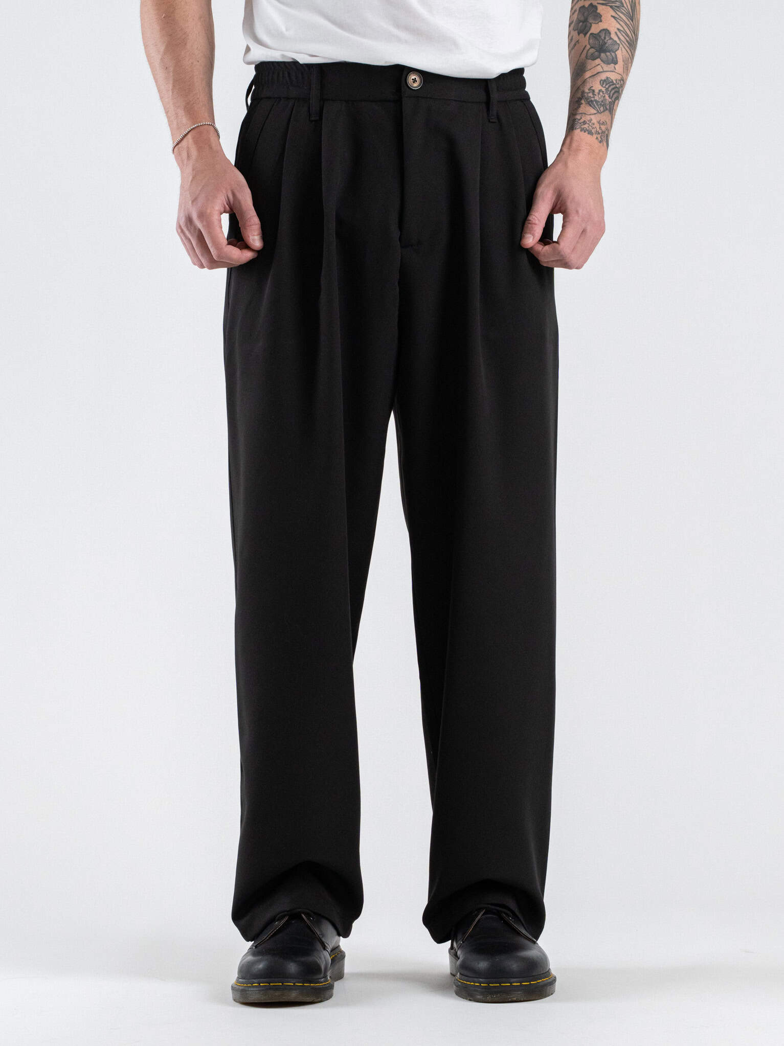 IMPERIAL Pantalone baggy da abito PE6ILBQ Nero
