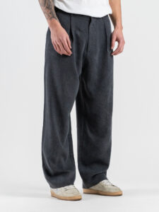 IMPERIAL Pantalone baggy da coordinato con pences P5441P500A Lavagna (2)