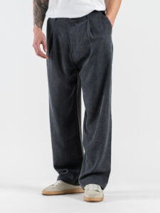 IMPERIAL Pantalone baggy da coordinato con pences P5441P500A Lavagna (3)