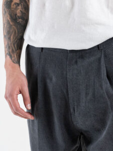 IMPERIAL Pantalone baggy da coordinato con pences P5441P500A Lavagna (4)
