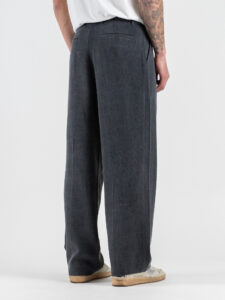 IMPERIAL Pantalone baggy da coordinato con pences P5441P500A Lavagna (5)