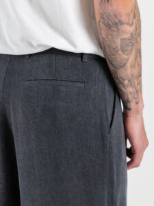 IMPERIAL Pantalone baggy da coordinato con pences P5441P500A Lavagna (6)