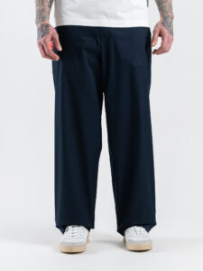 IMPERIAL Pantalone baggy in cotone elasticizzato PE6FLCD Navy (1)
