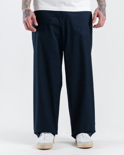 IMPERIAL Pantalone baggy in cotone elasticizzato PE6FLCD Navy