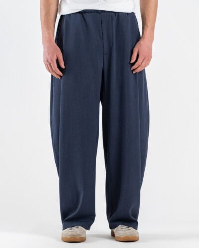 IMPERIAL Pantalone cropped da abito con coulisse in vita PE6YLBR Navy