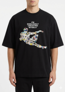 INDEPENDENT REPUBLIC T-shirt boxy fit con stampa SELFMADE Nero