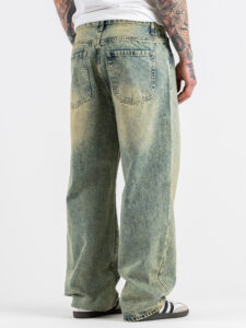 Jeans balloon fit con slavatura sabbiata 3159 (3)