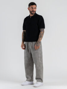Jeans balloon morbido con coulisse in vita L815321 Grey (1)