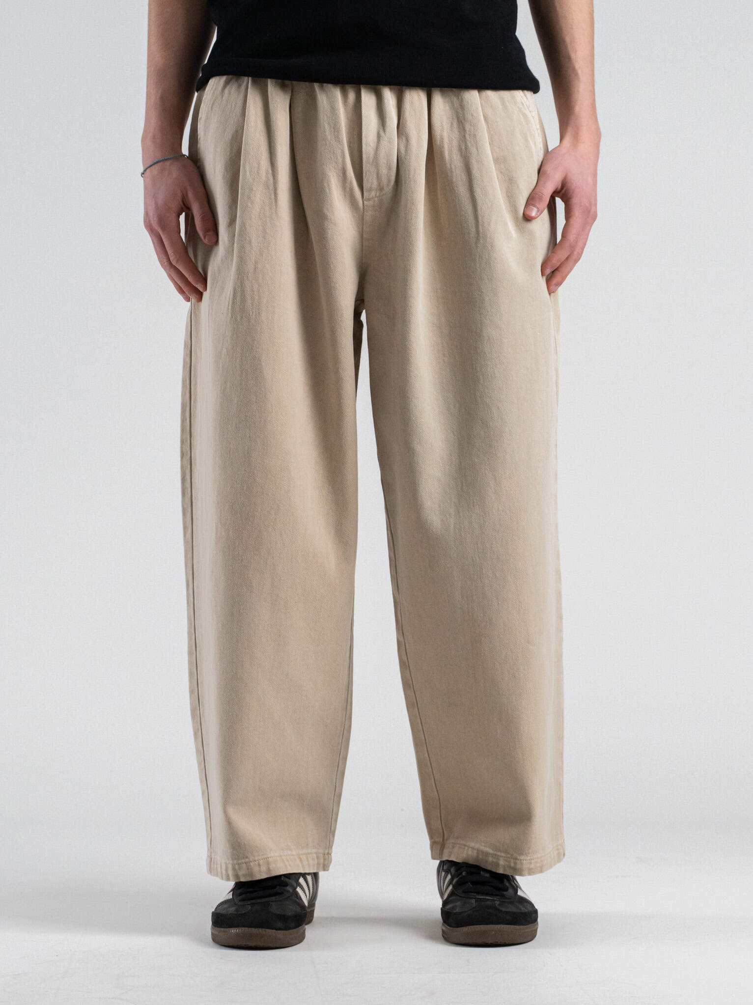 Jeans balloon morbido con coulisse in vita L815322 Apricot