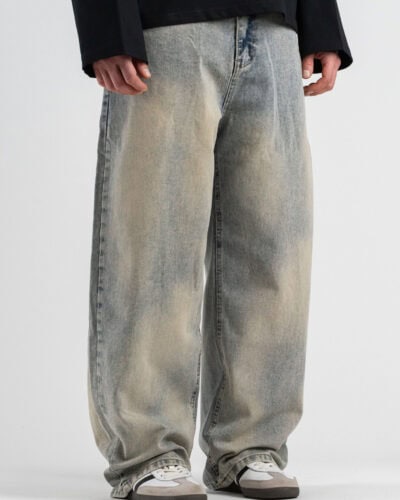 Jeans balloon slavato 465 Azzurro Chiaro