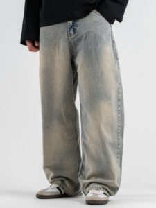 Jeans balloon slavato 465 Azzurro Chiaro (2)