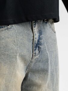 Jeans balloon slavato 465 Azzurro Chiaro (5)