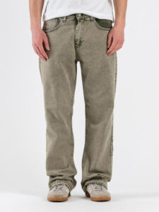 Jeans flare fit slavato PXT02 Verde Militare (1)