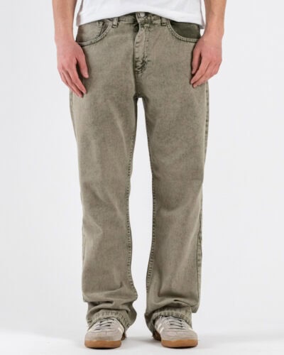 Jeans flare fit slavato PXT02 Verde Militare