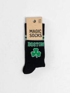 MAGIC SOCKS Calze in spugna unisex tg. unica stampa BOSTON 33 Nero