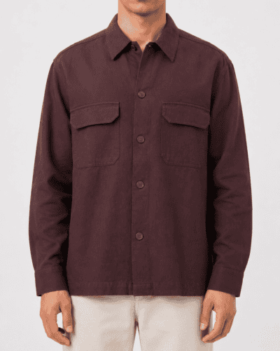ONLY&SONS Camicia over in misto lino con tasche frontali COLT 22036379 Coffee Bean
