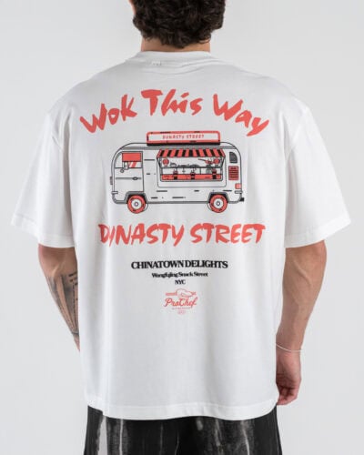ONLY&SONS T-shirt over in cotone con stampa "wok this way" AXEL 22037483 Bright White
