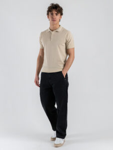 OVER-D Polo regular in cotone tinta unita OC1S2S6M02 Beige (1)
