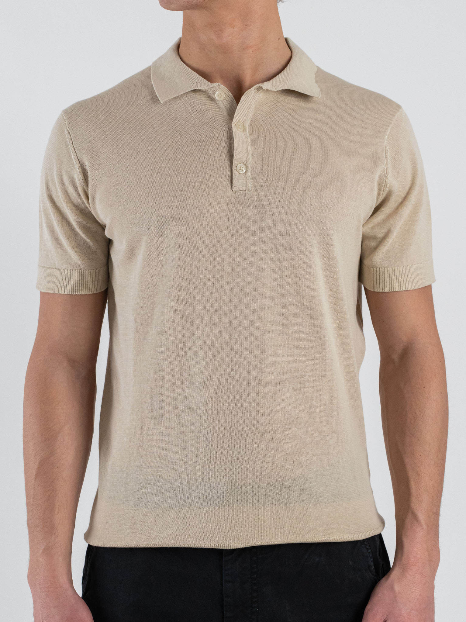 OVER-D Polo regular in cotone tinta unita OC1S2S6M02 Beige
