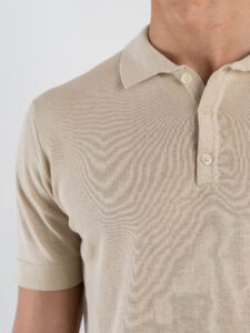 OVER-D Polo regular in cotone tinta unita OC1S2S6M02 Beige (4)