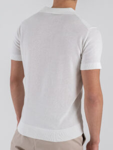 OVER-D Polo regular in cotone tinta unita OC1S2S6M02 Bianco (4)