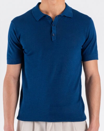 OVER-D Polo regular in cotone tinta unita OC1S2S6M02 Blu