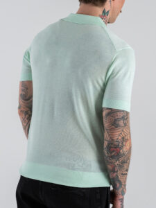OVER-D Polo regular in cotone tinta unita OC1S2S6M02 Giada (5)