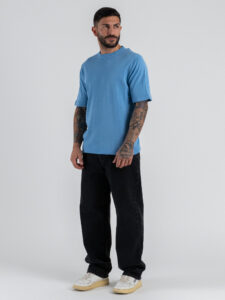 OVER-D T-shirt regular mezza manica in cotone OC1S2S6M11 Aviazione (1)