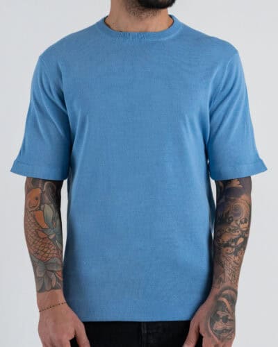 OVER-D T-shirt regular mezza manica in cotone OC1S2S6M11 Aviazione