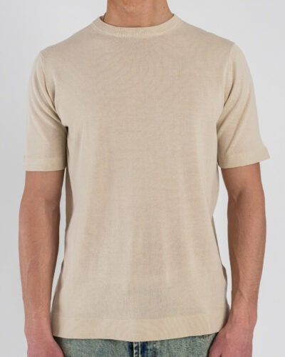 OVER-D T-shirt regular mezza manica in cotone OC1S2S6M11 Beige