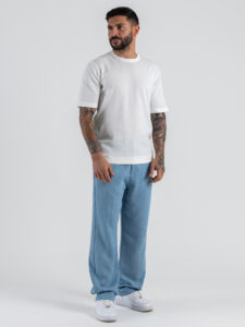 OVER-D T-shirt regular mezza manica in cotone OC1S2S6M11 Bianco (1)