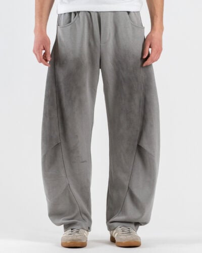 Pantalone tuta balloon leggero sfumato con coulisse e bottone sul fondo 76122 Grey