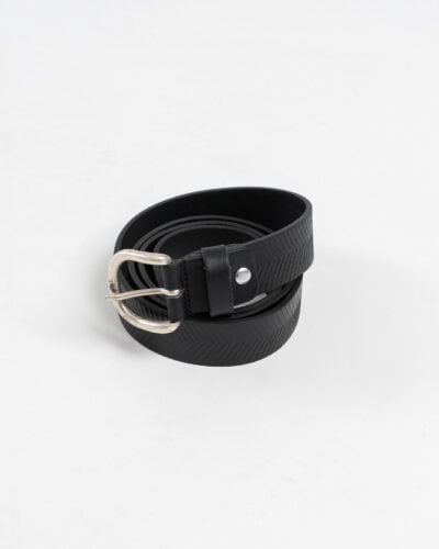 SEINSE Cintura a lisca di pesce 100% pelle CT284SS Nero