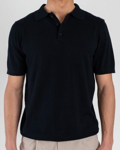 SEINSE Polo regular a mezza manica in cotone leggero ME3188SS Blu Navy