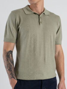 SEINSE Polo regular a mezza manica in cotone leggero ME3188SS Salvia (2)
