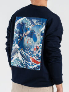 V2 Felpa over con stampa CARPE Blu (2)