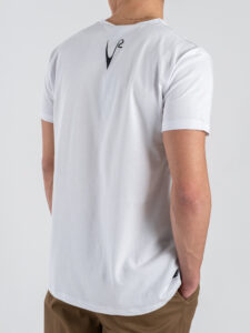 V2 T-shirt basica con taschino fantasia fiori TUBIT10 Bianca (5)