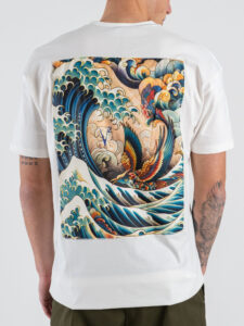 V2 T-shirt regular con stampa sul retro FENICE Panna (2)