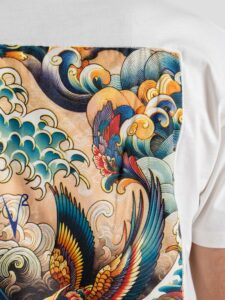 V2 T-shirt regular con stampa sul retro FENICE Panna (3)
