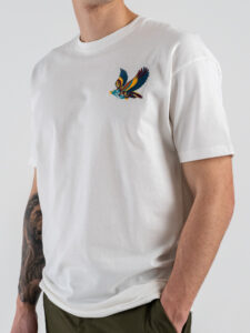 V2 T-shirt regular con stampa sul retro FENICE Panna (4)