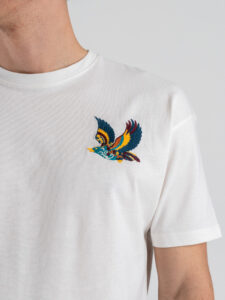 V2 T-shirt regular con stampa sul retro FENICE Panna (5)