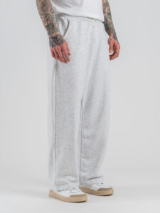 Completo tuta in cotone con Felpa over croppata girocollo + Pantalone baggy PON02 Grigio Nike (7)