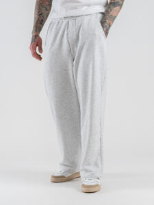Completo tuta in cotone con Felpa over croppata girocollo + Pantalone baggy PON02 Grigio Nike (8)